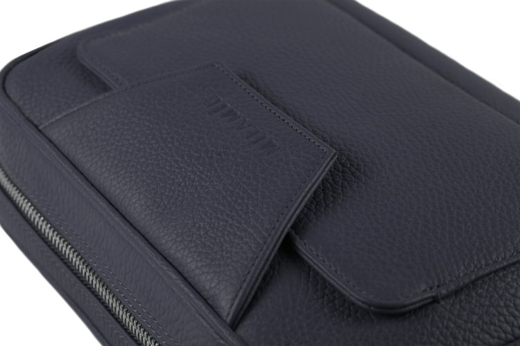 LEA torebka skórzana na ramię granat nocny detal zapięcia – MILAMIE Warsaw