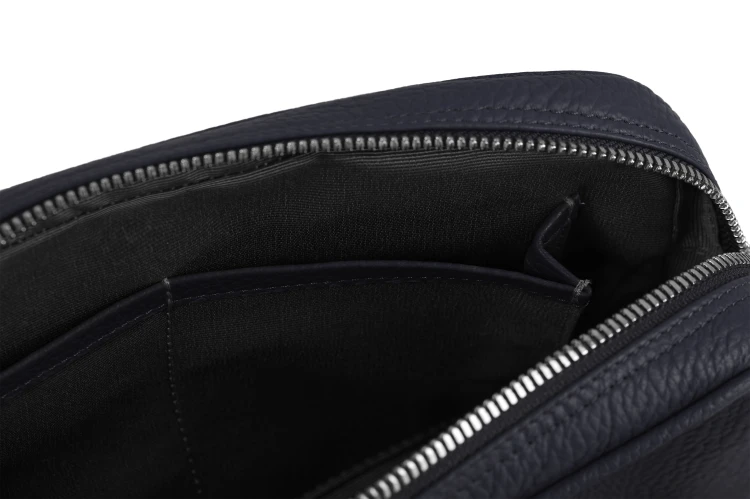 LEA torebka skórzana na ramię granat nocny detal zapięcia – MILAMIE Warsaw