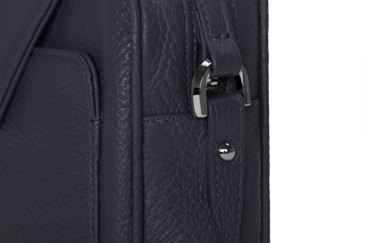 LEA torebka skórzana na ramię granat nocny detal zapięcia – MILAMIE Warsaw