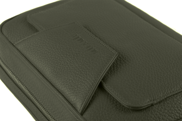 LEA torebka skórzana na ramię zieleń oliwkowa detal zapięcia – MILAMIE Warsaw