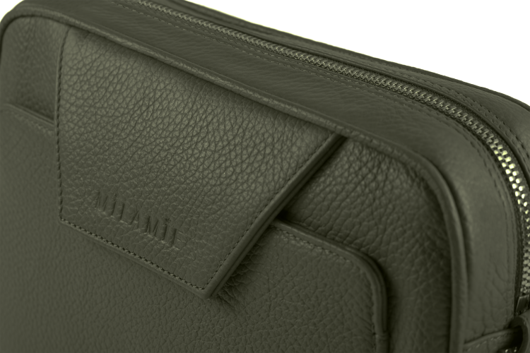 LEA torebka skórzana na ramię zieleń oliwkowa detal zapięcia – MILAMIE Warsaw
