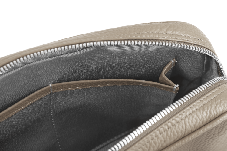 LEA torebka skórzana na ramię beż piaskowa detal zapięcia – MILAMIE Warsaw