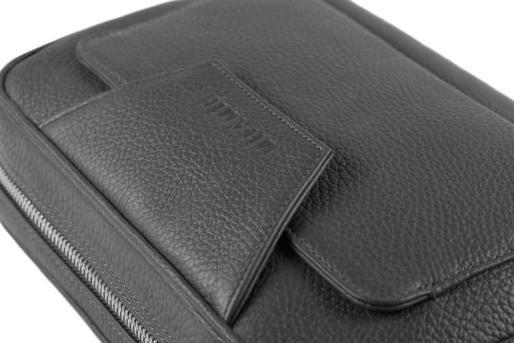 LEA torebka skórzana na ramię antracyt detal zapięcia – MILAMIE Warsaw