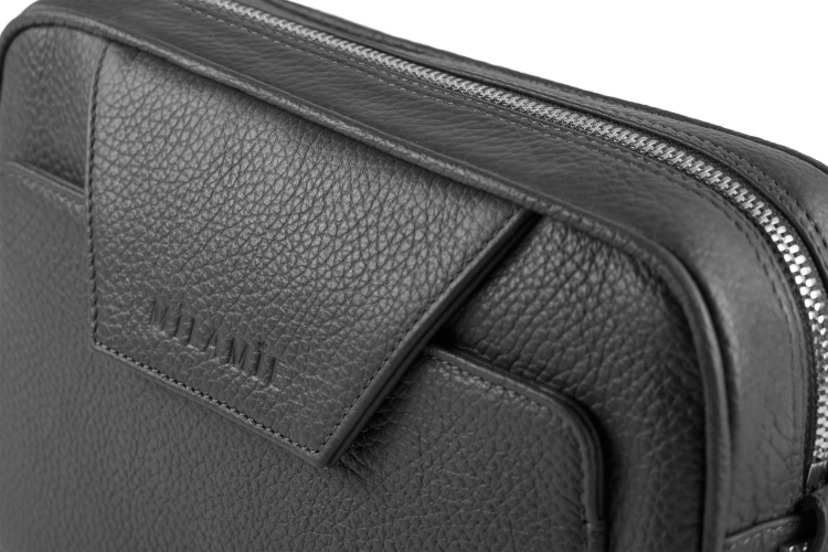 LEA torebka skórzana na ramię antracyt detal zapięcia – MILAMIE Warsaw