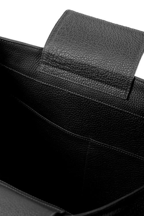 VIVIANE torebka skórzana na ramię czerń wnętrze – MILAMIE Warsaw