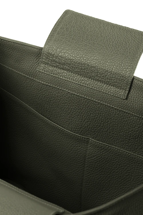 VIVIANE torebka skórzana na ramię zieleń oliwkowa wnętrze – MILAMIE Warsaw