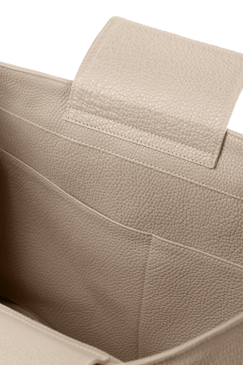 VIVIANE torebka skórzana na ramię beż piaskowa wnętrze – MILAMIE Warsaw