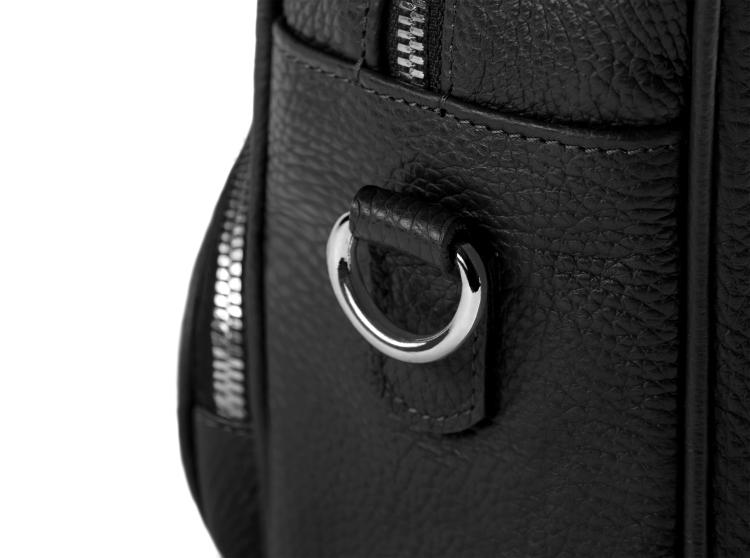 ALICE torebka skórzana na ramię czerń detal zapięcia – MILAMIE Warsaw