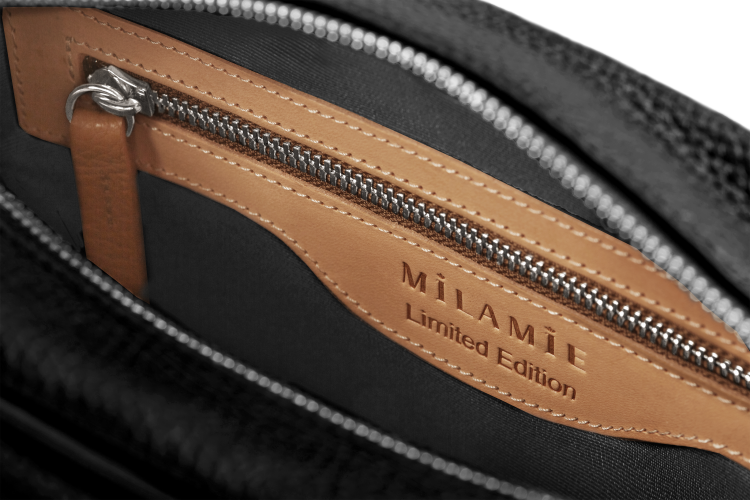 ALICE torebka skórzana na ramię czerń wnętrze – MILAMIE Warsaw