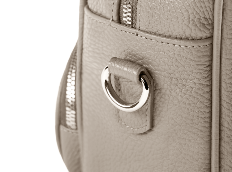 ALICE torebka skórzana na ramię beż piaskowa detal zapięcia – MILAMIE Warsaw