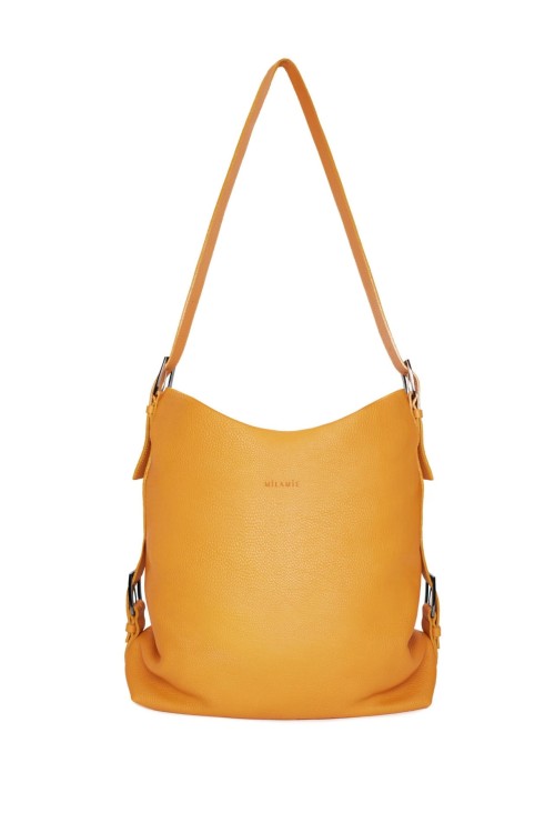VIVIANE torebka skórzana na ramię musztardowy – MILAMIE Warsaw