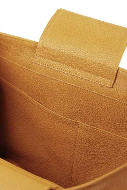 VIVIANE torebka skórzana na ramię musztardowy wnętrze – MILAMIE Warsaw