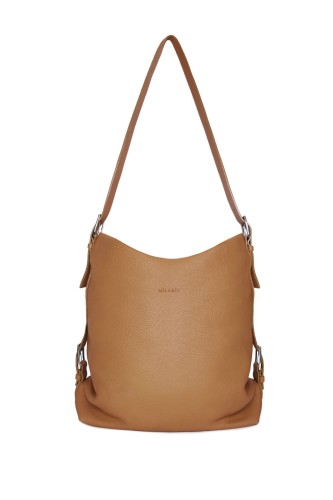 VIVIANE torebka skórzana na ramię brąz koniakowy – MILAMIE Warsaw