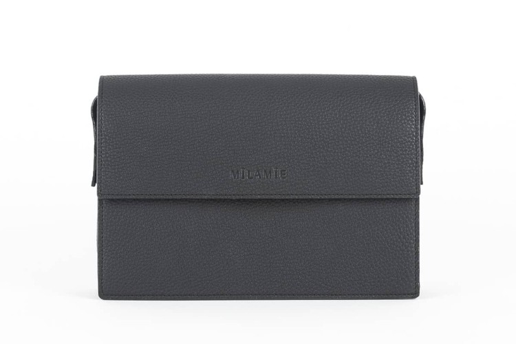 GLORIA torebka skórzana na ramię czarny – MILAMIE Warsaw