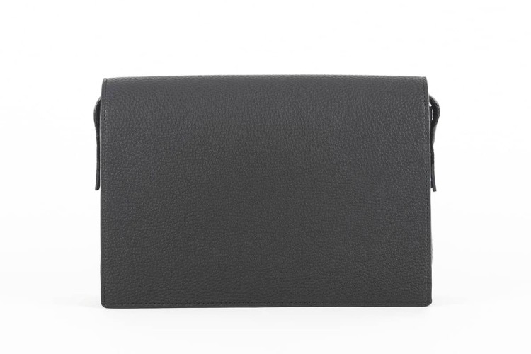 GLORIA torebka skórzana na ramię czarny widok z tyłu – MILAMIE Warsaw