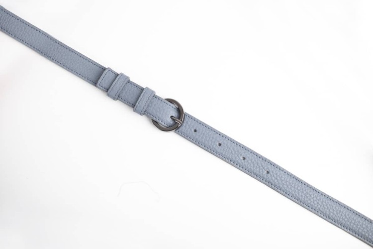 GLORIA torebka skórzana na ramię szary pasek – MILAMIE Warsaw