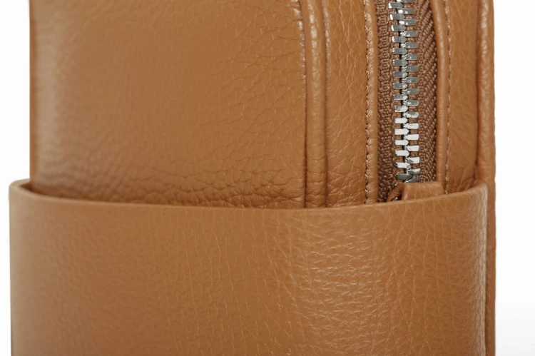 THEARTE torebka wieczorowa skórzana brąz koniakowy detal zapięcia – MILAMIE Warsaw