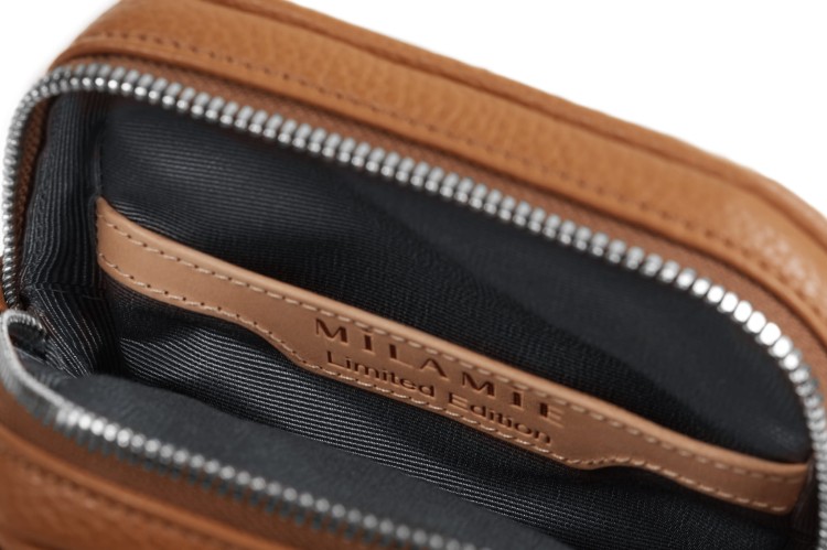 THEARTE torebka wieczorowa skórzana brąz koniakowy wnętrze – MILAMIE Warsaw