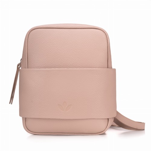 MAYA torebka skórzana na ramię róż pudrowy – MILAMIE Warsaw