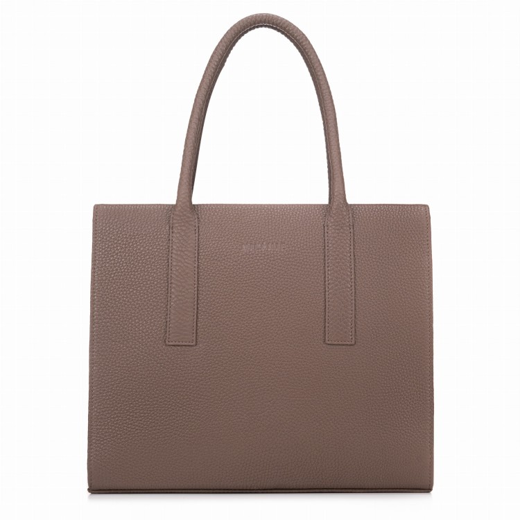 AUDREY shopper skórzany damski brąz czekoladowy – MILAMIE Warsaw