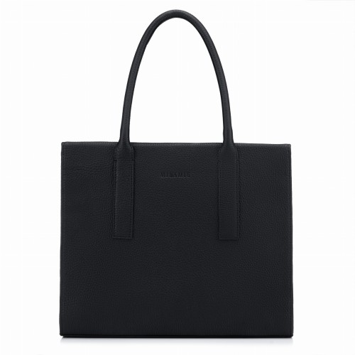 AUDREY shopper skórzany damski czerń – MILAMIE Warsaw