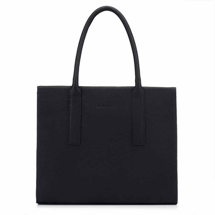 AUDREY shopper skórzany damski czerń – MILAMIE Warsaw