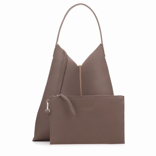 REBECCA torebka skórzana na ramię brąz czekoladowy – MILAMIE Warsaw