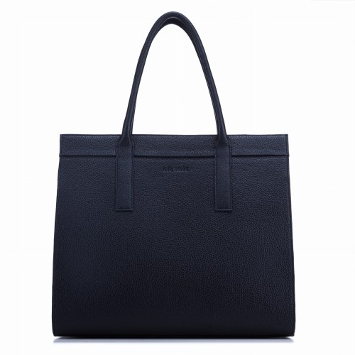 ZOYA shopper skórzany damski granat nocny – MILAMIE Warsaw