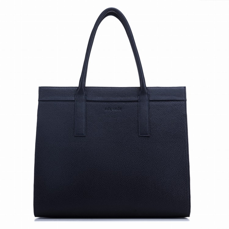 ZOYA shopper skórzany damski granat nocny – MILAMIE Warsaw