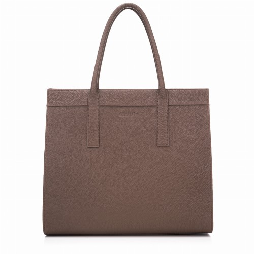 ZOYA shopper skórzany damski brąz czekoladowy – MILAMIE Warsaw