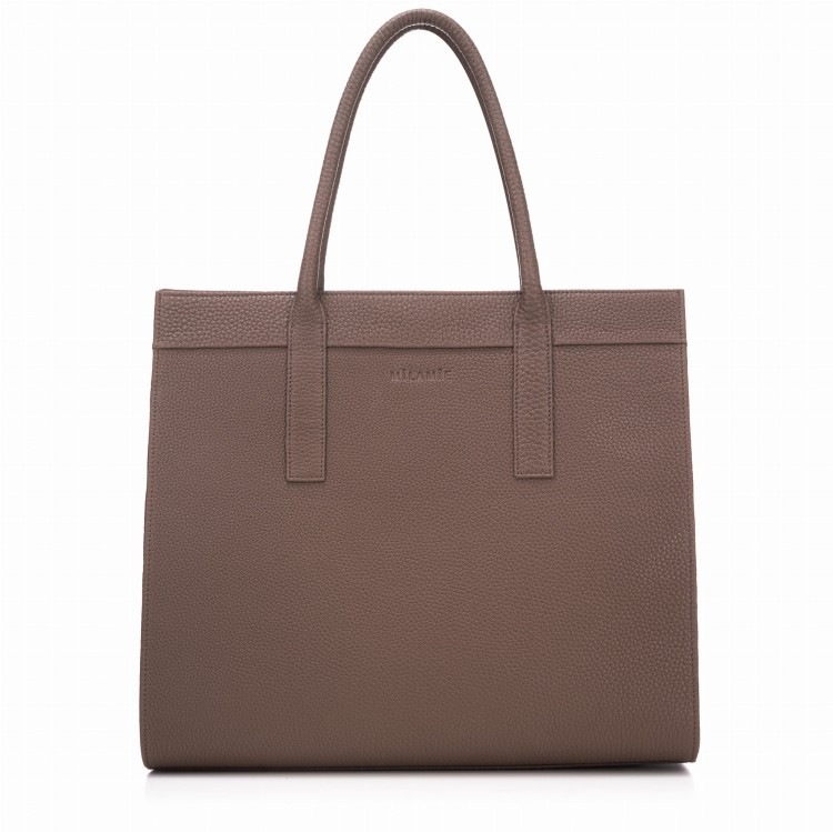 ZOYA shopper skórzany damski brąz czekoladowy – MILAMIE Warsaw