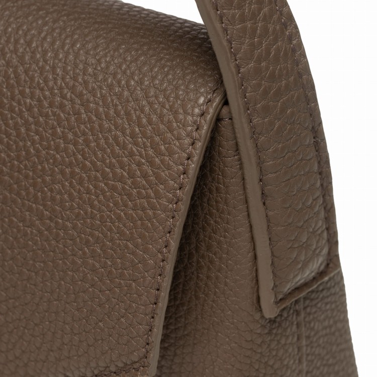 KELLY torebka klasyczna skórzana brąz czekoladowy detal zapięcia – MILAMIE Warsaw