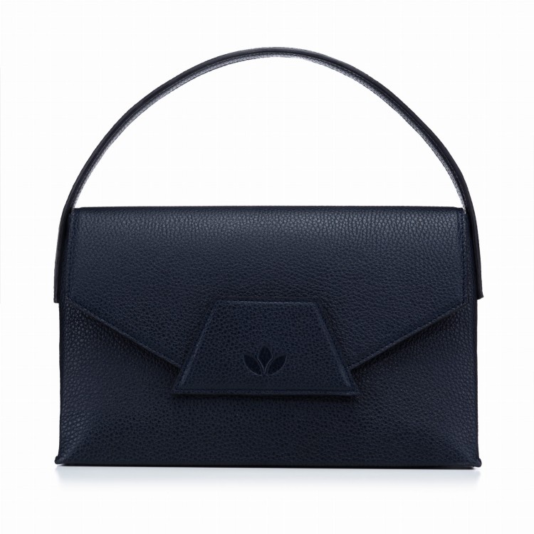 KELLY torebka klasyczna skórzana granat nocny – MILAMIE Warsaw