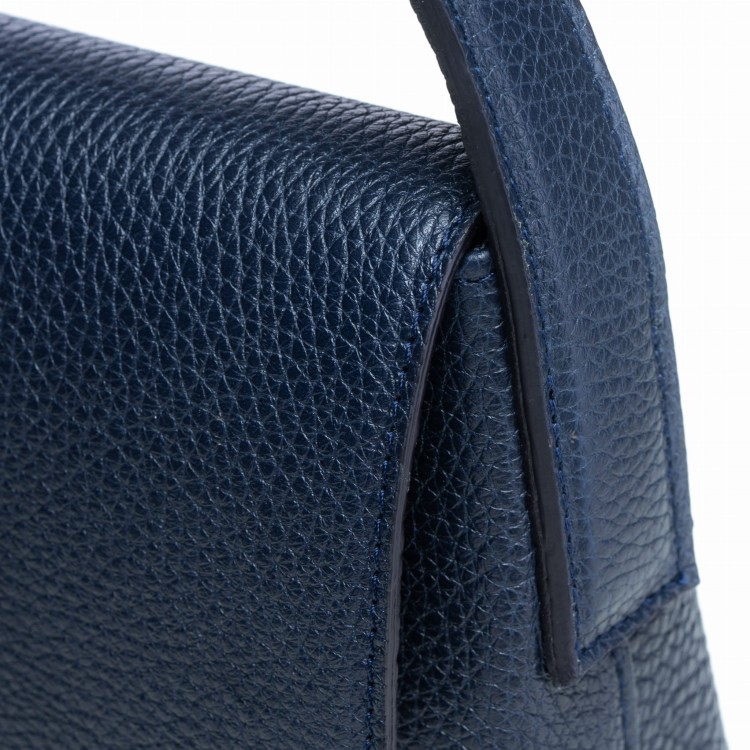 KELLY torebka klasyczna skórzana granat nocny detal zapięcia – MILAMIE Warsaw