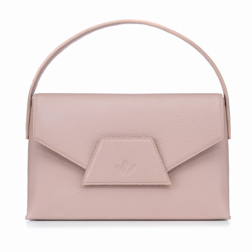 KELLY torebka klasyczna skórzana róż pudrowy – MILAMIE Warsaw