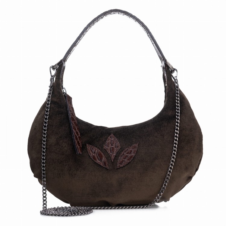 MONICA torebka wieczorowa skórzana brąz espresso – MILAMIE Warsaw