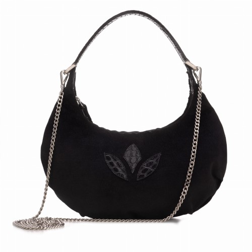 MONICA torebka wieczorowa skórzana czerń – MILAMIE Warsaw