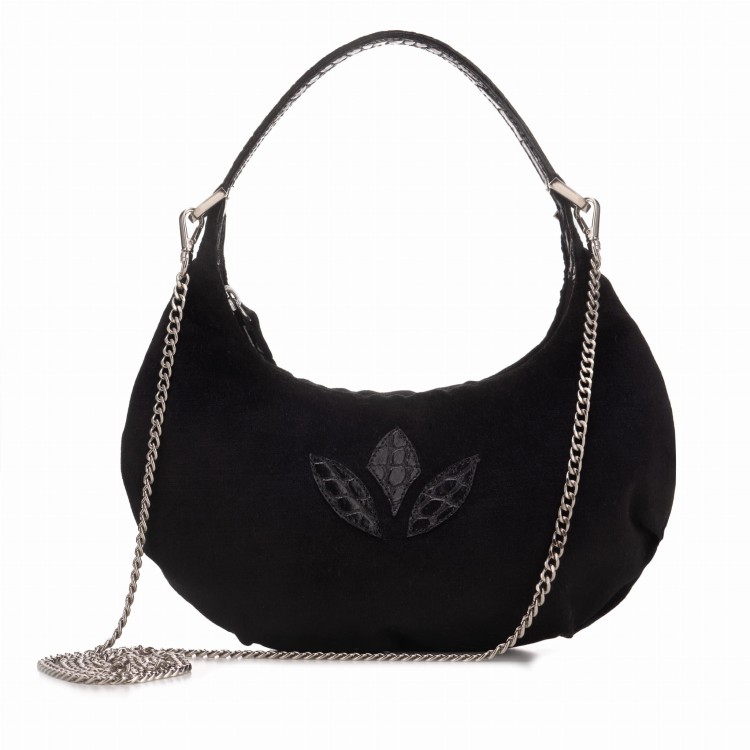 MONICA torebka wieczorowa skórzana czerń – MILAMIE Warsaw