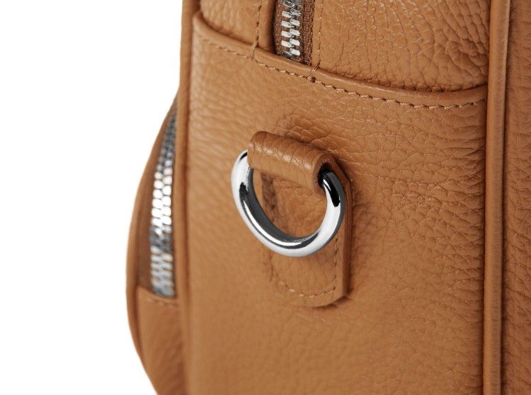 ALICE torebka skórzana na ramię brąz koniakowy detal zapięcia – MILAMIE Warsaw