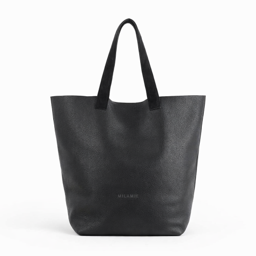 NINA shopper skórzany damski czerń – MILAMIE Warsaw