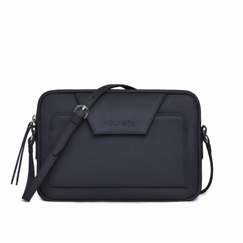 LEA torebka skórzana na ramię granat nocny – MILAMIE Warsaw