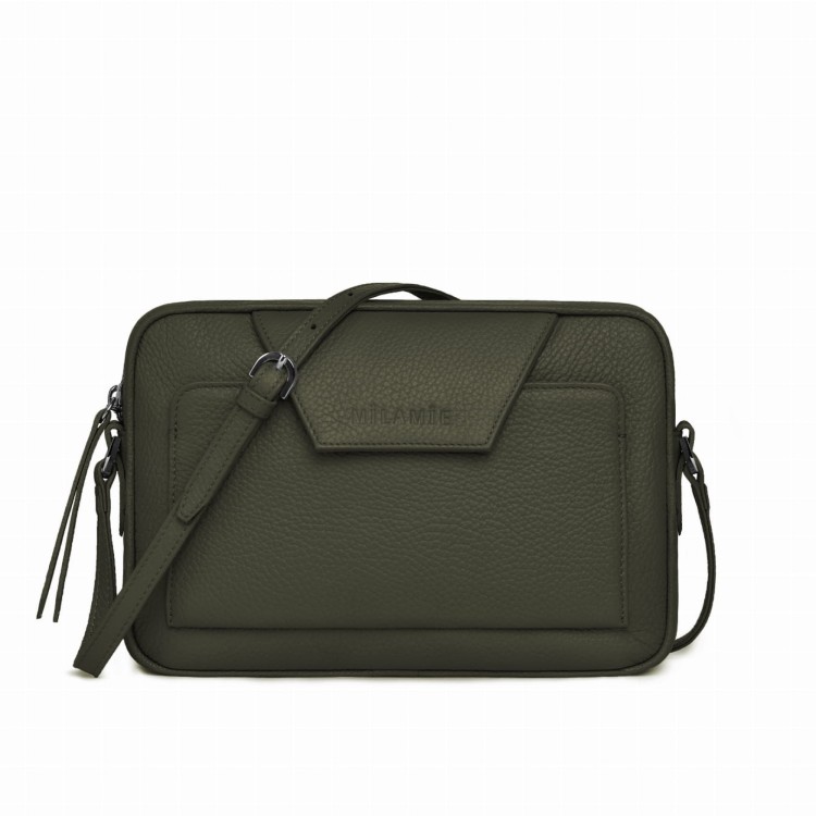 LEA torebka skórzana na ramię zieleń oliwkowa – MILAMIE Warsaw