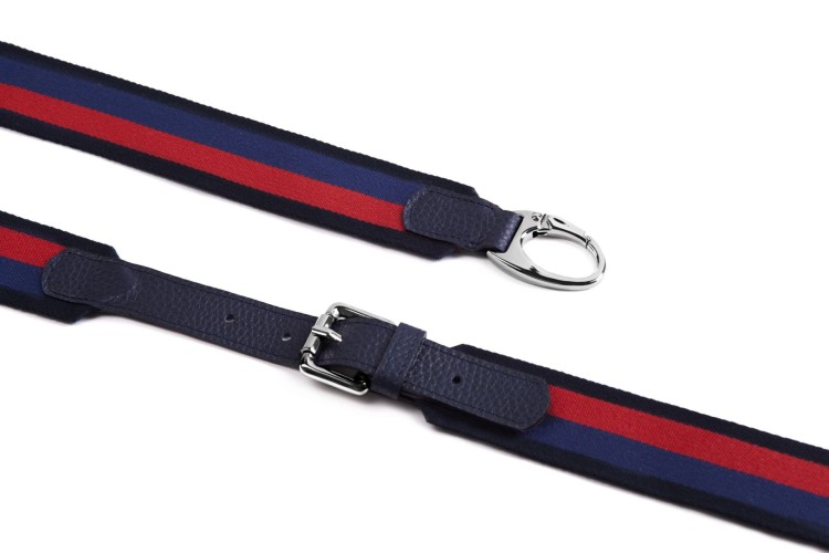 ALICE torebka skórzana na ramię granat nocny pasek zapięcia – MILAMIE Warsaw