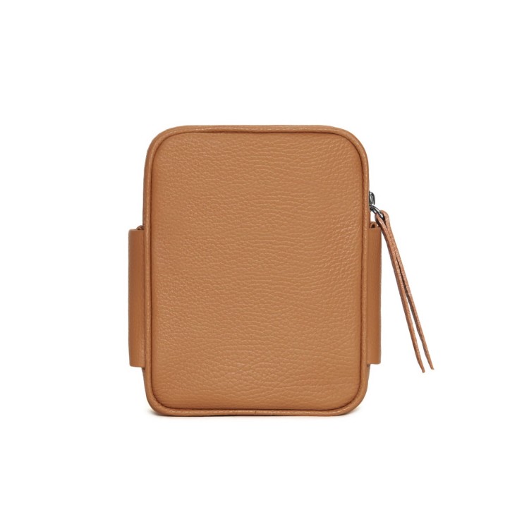 THEARTE torebka wieczorowa skórzana brąz koniakowy – MILAMIE Warsaw