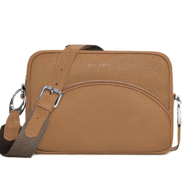 ALICE torebka skórzana na ramię brąz koniakowy – MILAMIE Warsaw