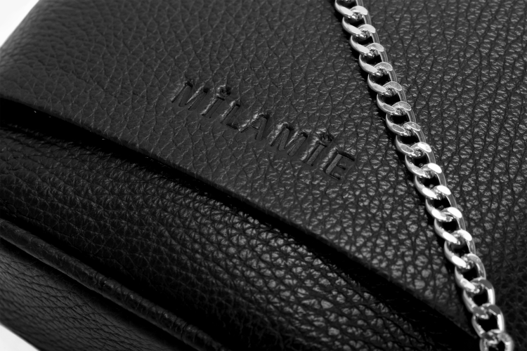 THEARTE torebka wieczorowa skórzana czerń detal zapięcia – MILAMIE Warsaw