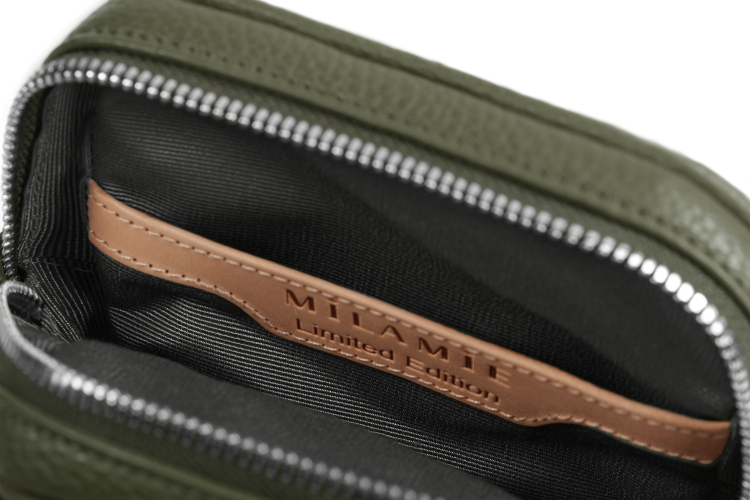 THEARTE torebka wieczorowa skórzana zieleń oliwkowa wnętrze – MILAMIE Warsaw