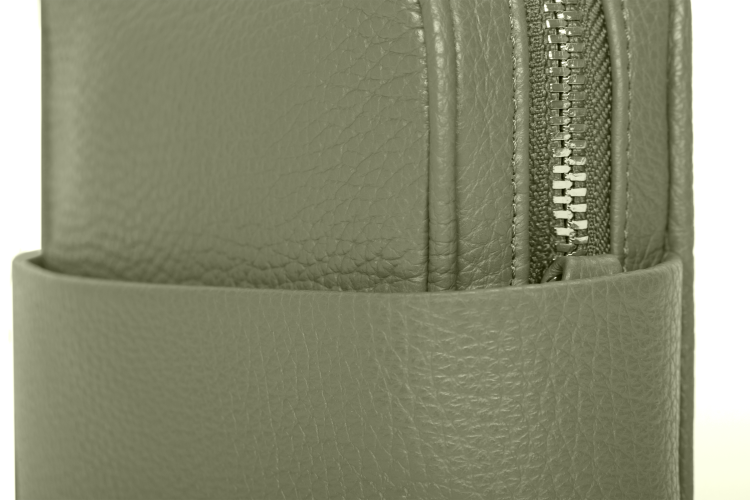 THEARTE torebka wieczorowa skórzana zieleń oliwkowa detal zapięcia – MILAMIE Warsaw