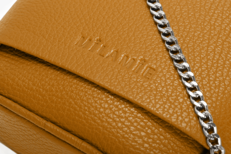 THEARTE torebka wieczorowa skórzana musztardowy detal zapięcia – MILAMIE Warsaw