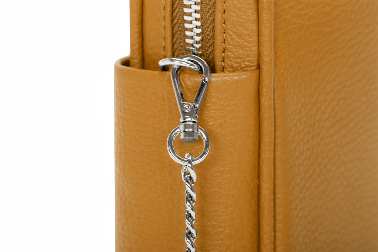 THEARTE torebka wieczorowa skórzana musztardowy detal zapięcia – MILAMIE Warsaw